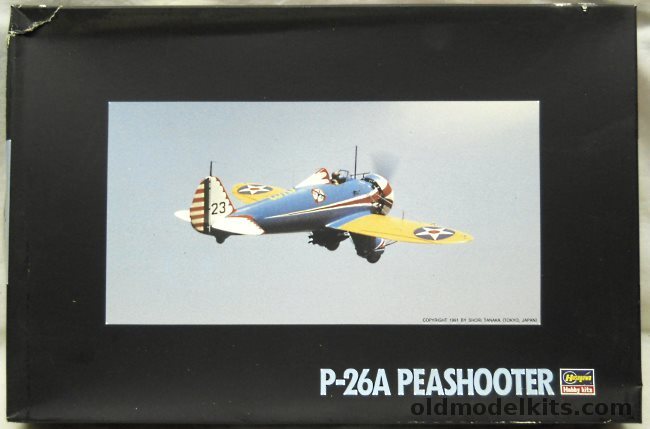 Hasegawa 1/32 P-26A Peashooter - US Army 17th Pursuit Group (3 Different Aircraft Including 1st Pursuit Sqn and 34th Attack Sqn) or Philippine Air Force, QP13 plastic model kit